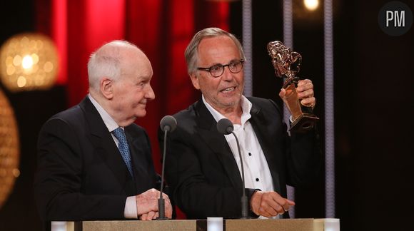 Michel Bouquet remet à Fabrice Luchini un Molière d'honneur