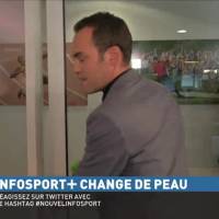 Un journaliste d'Infosport+ se prend une porte en pleine tête, fou rire sur le plateau