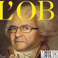 Grimé en Robespierre à sa Une, Jean-Luc Mélenchon traite "L'Obs" de "poubelle macroniste"