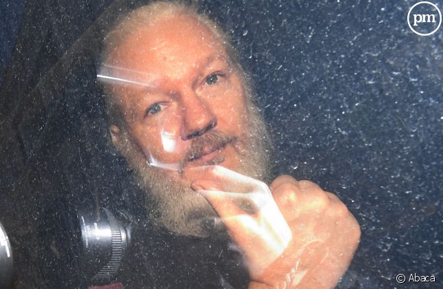 Julian Assange lors de son arrestation