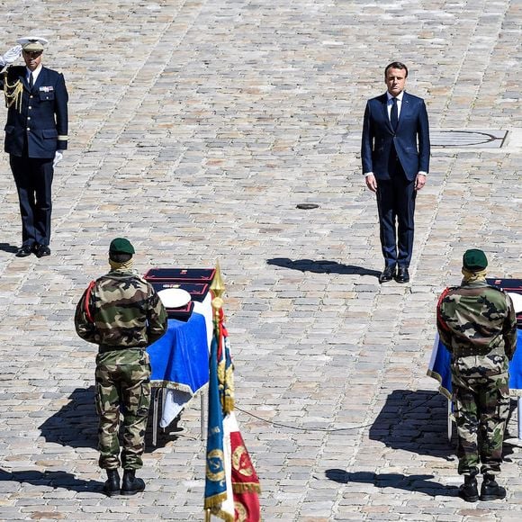 Emmanuel Macron aux Invalides le mardi 14 mai 2019