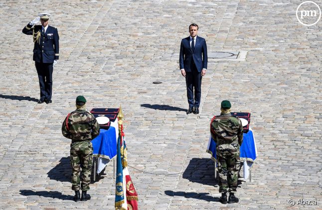 Emmanuel Macron aux Invalides le mardi 14 mai 2019