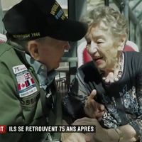 Le "20 Heures" de F2 organise les retrouvailles entre un soldat américain et une Française... 75 ans après