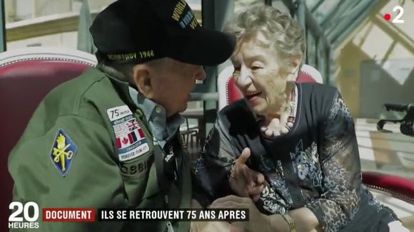 Le "20 Heures" de F2 organise les retrouvailles entre un soldat américain et une Française... 75 ans après