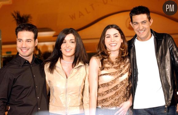 Mario, Jenifer, Olivia et Jean-Pascal, participants de la première saison de "Star Academy"