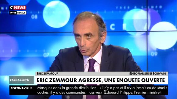 Après son agression, Eric Zemmour raconte son entretien avec... Emmanuel Macron !