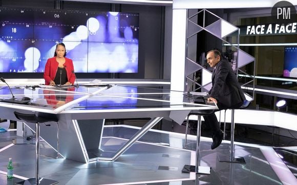 Christine Kelly et Eric Zemmour sur le plateau de "Face à l'info"