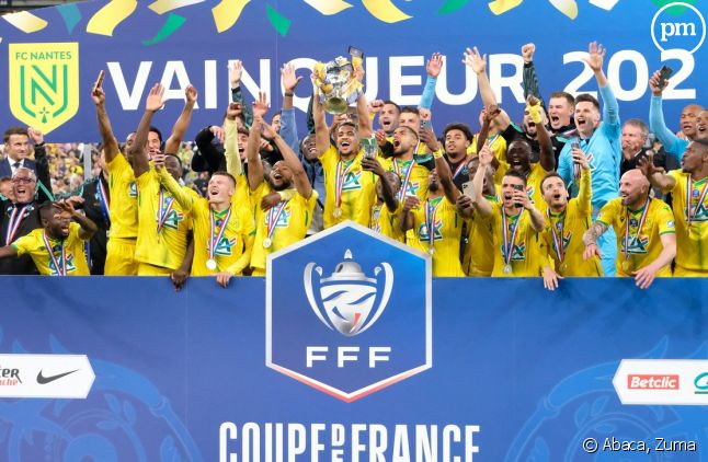 L'équipe du FC Nantes, vainqueur de la Coupe de France 2022.