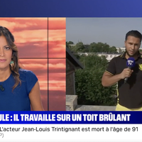 "On peut cuire un oeuf sur votre toit ?" : Le duplex improbable de BFMTV avec un couvreur en pleine canicule