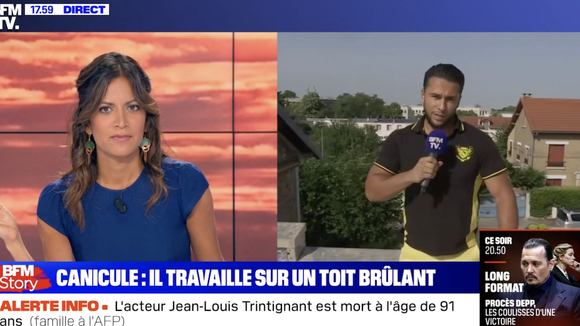 "On peut cuire un oeuf sur votre toit ?" : Le duplex improbable de BFMTV avec un couvreur en pleine canicule