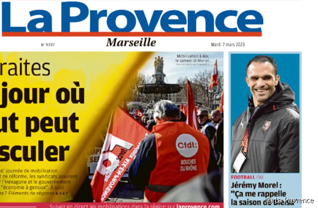 La Une de "La Provence".