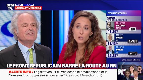 "Il y a encore la liberté d'expression dans ce pays" : Franz-Olivier Giesbert s'emporte face à la députée LFI Clémence Guetté en direct sur BFMTV