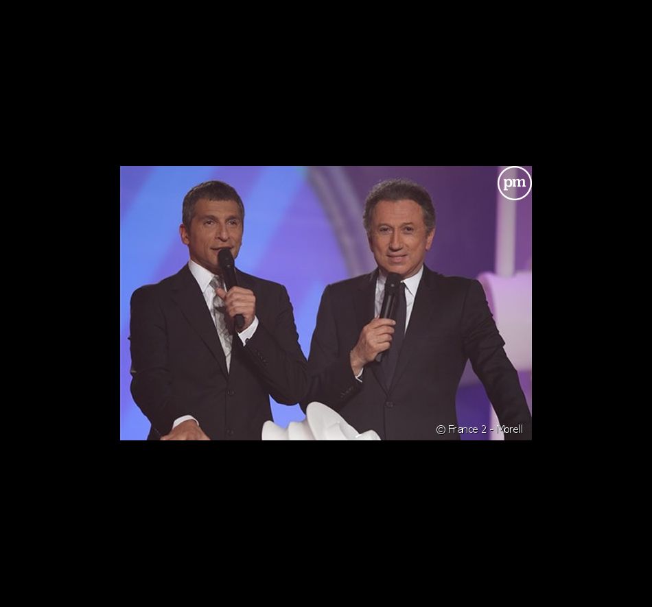 Nagui et Michel Drucker ont présenté les 22e Victoires de la Musique le 10 mars 2007 sur France 2