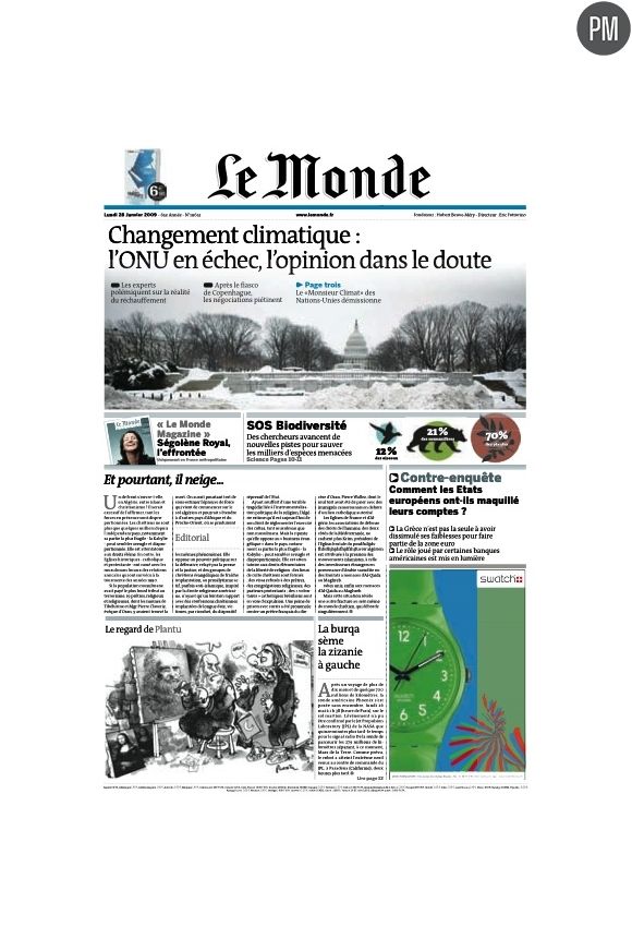 La nouvelle Une à découvrir dès le 29 mars 2010.