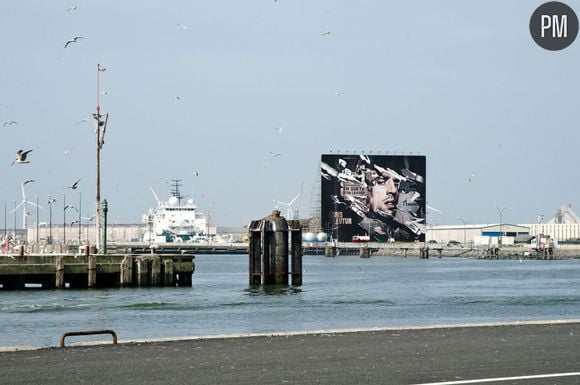 Le portrait de Franck Ribéry sur le port de Boulogne-sur-mer