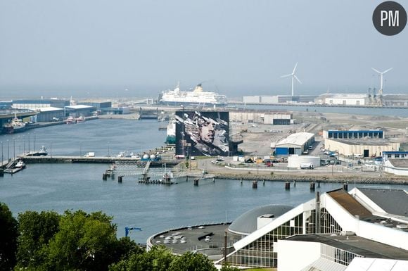 Le portrait de Franck Ribéry sur le port de Boulogne-sur-mer