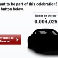 Porsche va graver le nom d'un million de ses fans Facebook sur une voiture