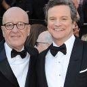 Geoffrey Rush et Colin Firth. La 83ème cérémonie des Oscars à Los Angeles le 27 février 2011.