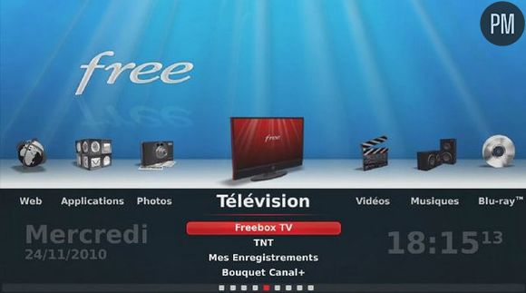 Interface freebox revolution