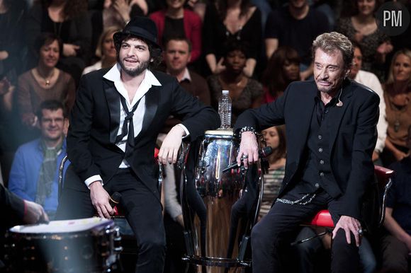 Johnny Hallyday et Matthieu Chedid dans "Taratata"