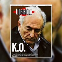 DSK "K.O." à la Une de Libération mardi