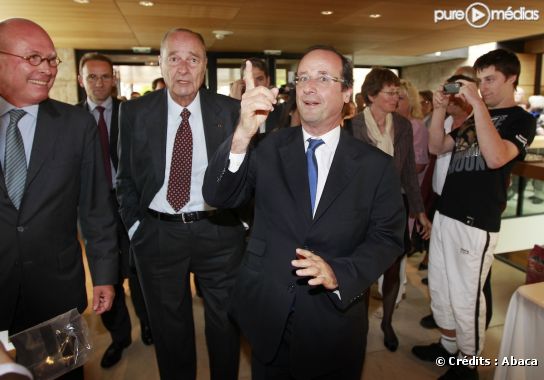 Jacques Chirac et François Hollande, le 11 juin 2011.