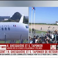 Hervé Ghesquière et Stéphane Taponier arrivés en France