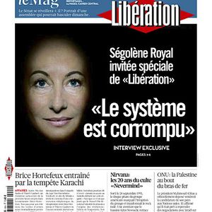 Ségolène Royal à la Une de "Libération" le samedi 24 septembre 2011