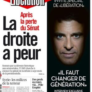 Manuel Valls à la Une de "Libération" le mardi 27 septembre 2011