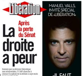 Manuel Valls à la Une de 'Libération' le mardi 27...