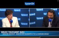 Roselyne Bachelot face à Bruce Toussaint sur Europe 1.