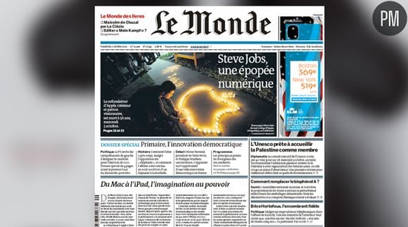 La Une du Monde.