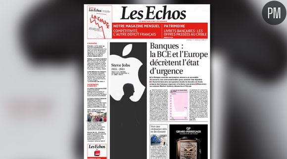 La Une du quotidien économique Les Echos.