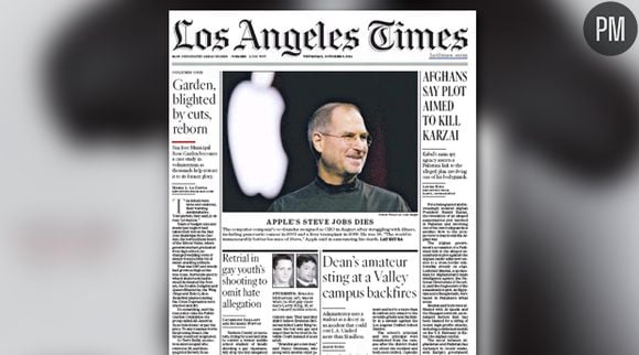 La Une de Los Angeles Times.