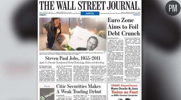 La Une du Wall Street Journal.