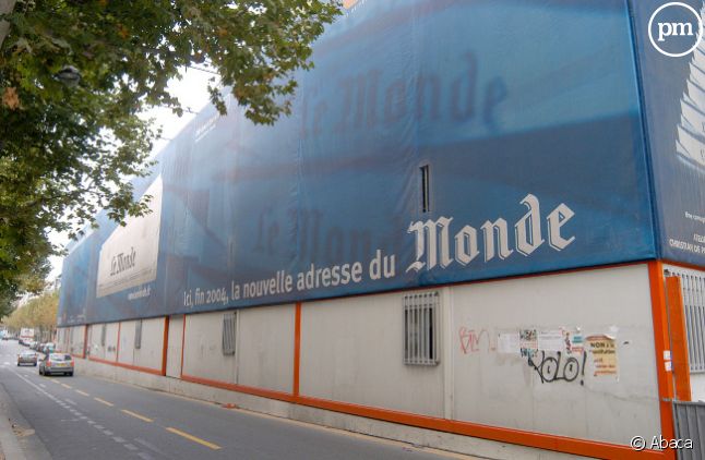 Les travaux du siège du "Monde", à Paris en 2004