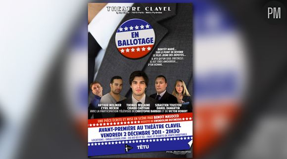 L'affiche de la pièce "En Ballotage", de Benoît Masocco.
