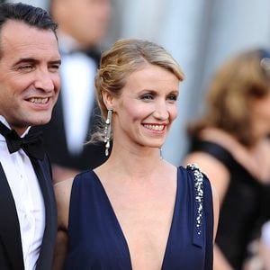 Jean Dujardin et Alexandra Lamy sur le tapis rouge des Oscars 2012