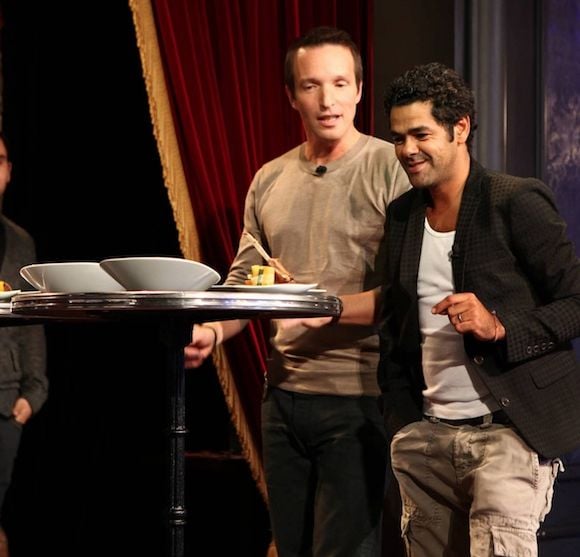 Stéphane Rotenberg et Jamel Debbouze dans "Top Chef" 2012