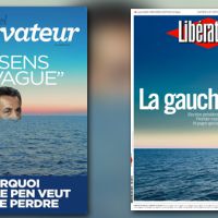 Après Libé, Le Nouvel Obs détourne l'affiche de campagne de Nicolas Sarkozy à sa Une
