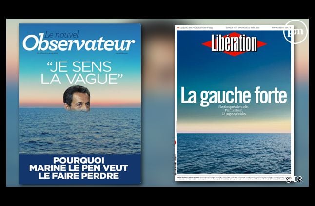 Les Unes de Libération et du Nouvel Observateur.
