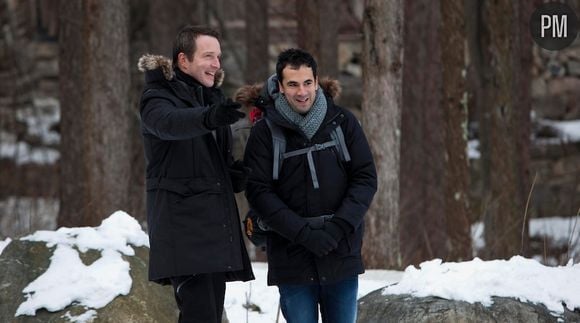 Stéphane Rotenberg et Alex Goude dans "Pékin Express : le passager mystère"