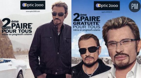 Les publicités "Optic 2000" avec Johnny Hallyday.