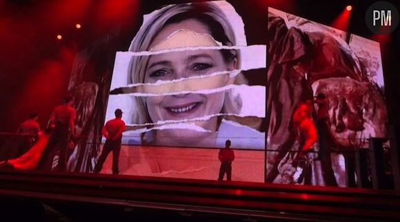 Vidéo sur Marine Le Pen diffusée pendant le concert de Madonna