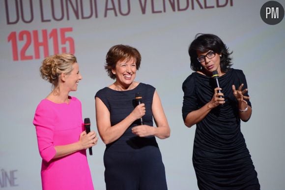 Laurence Ferrari, Roselyne Bachelot et Audrey Pulvar, lors du lancement de D8, le 20 septembre 2012 à Paris.