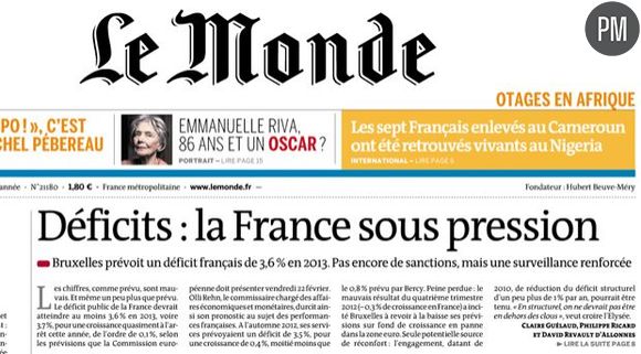 Le journal "Le Monde" a bouclé sa Une avant le démenti de la libération des otages français enlevés au Cameroun.