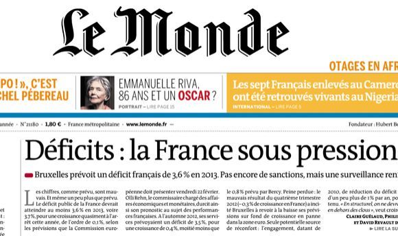 Le journal "Le Monde" a bouclé sa Une avant le démenti de la libération des otages français enlevés au Cameroun.