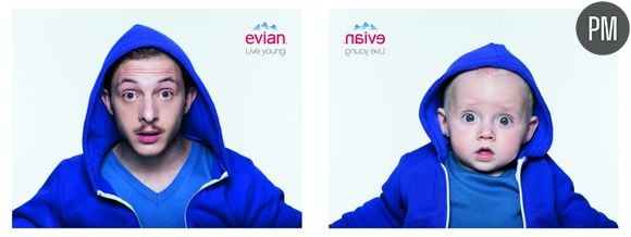 "Baby & me" d'Evian, version affichage. Avril 2013.