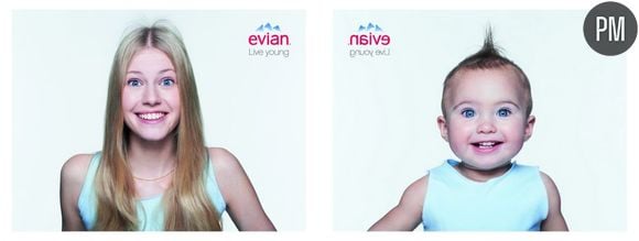 "Baby & me" d'Evian, version affichage. Avril 2013.