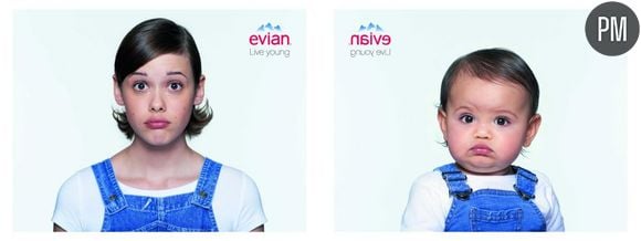 "Baby & me" d'Evian, version affichage. Avril 2013.